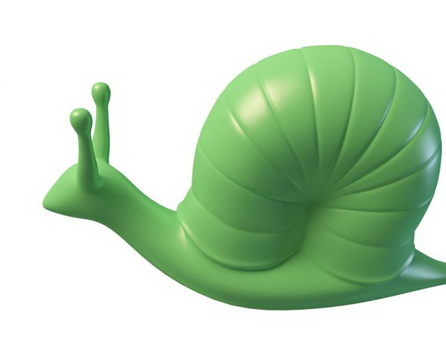 Garden snail statue 3d rendering