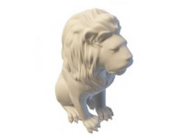 Guardian lion statue 3d model preview