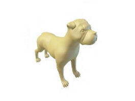 Dog statue for garden 3d model preview