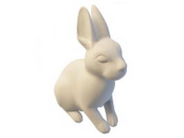 Rabbit yard statue 3d model preview
