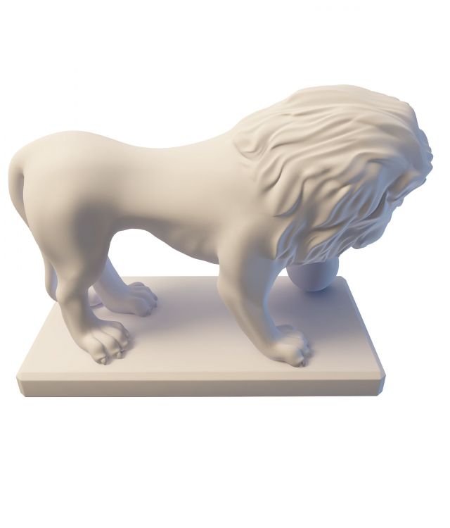 Lion garden statue 3d rendering