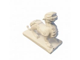 Animal yard statue 3d preview