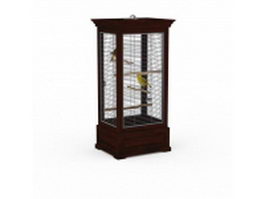 Vintage birdcage 3d model preview