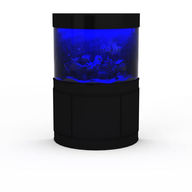 Aquarium tank and stand 3d rendering