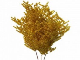 Yellow shrub 3d model preview