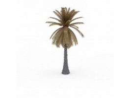 Dead palm tree 3d model preview