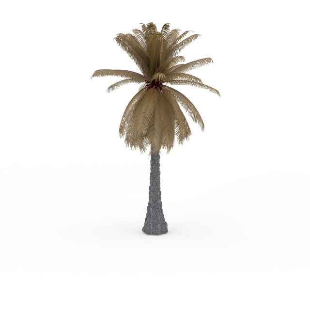 Dead palm tree 3d rendering