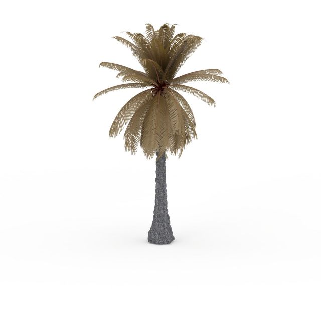 Dead palm tree 3d rendering