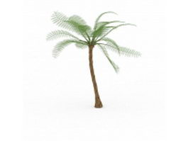 Tropical palm tree 3d model preview