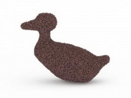 Topiary duck 3d model preview