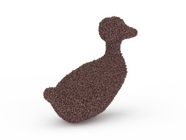 Topiary duck 3d rendering