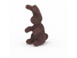 Rabbit topiary 3d model preview