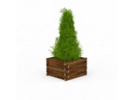 Outdoor garden planter box 3d model preview