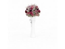 Wedding flower stand column 3d model preview