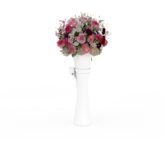 Wedding flower stand column 3d rendering