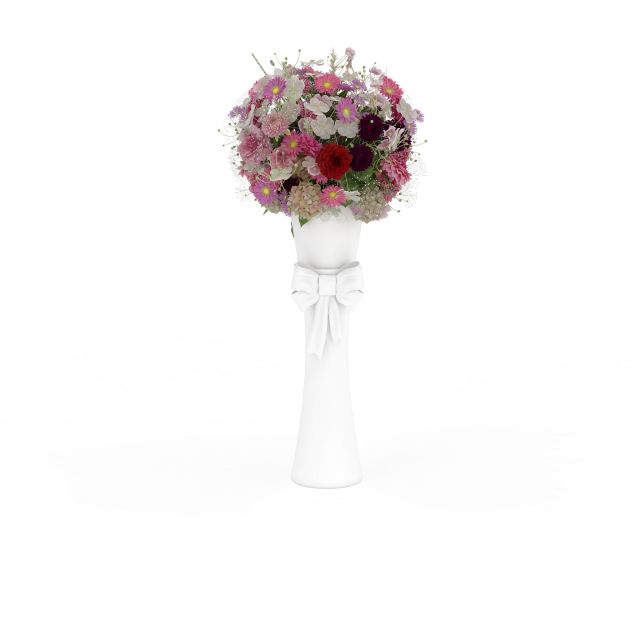 Wedding flower stand column 3d rendering