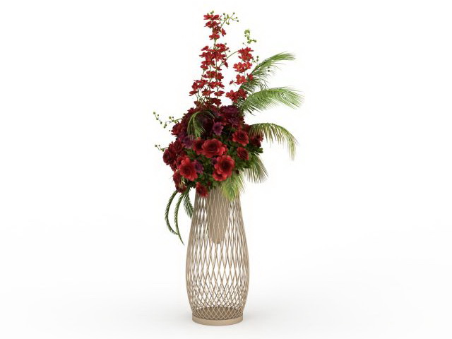 Flower floral arrangements stand 3d rendering