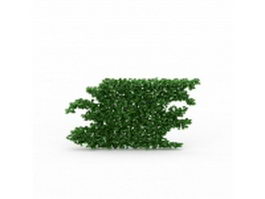 Green wall plants 3d model preview