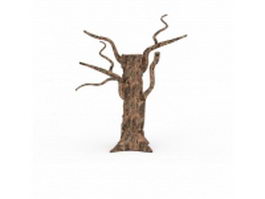 Dead tree stump 3d model preview