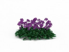 Purple flower plants 3d model preview