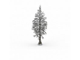 Snow fir tree 3d model preview