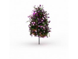 Flower pot arrangement 3d model preview
