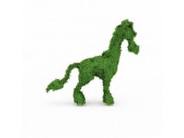 Topiary horse frame 3d model preview