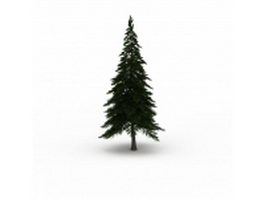 Alpine pine tree 3d model preview
