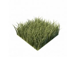 Piece of green grass 3d model preview