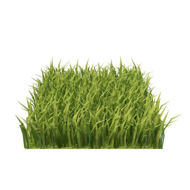 Grass squares 3d rendering