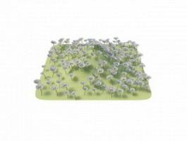 Flower grass piece 3d preview