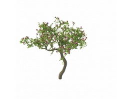 Blooming flower tree 3d model preview