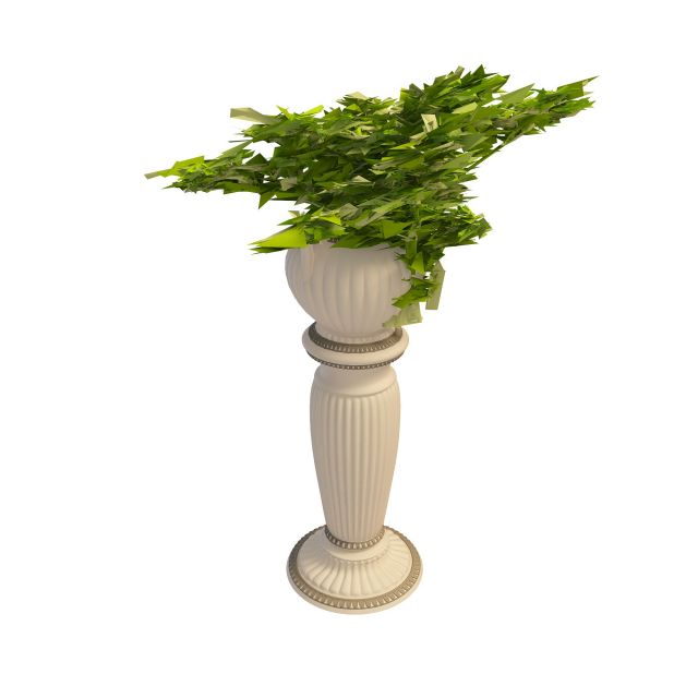 Roman urn garden planter 3d rendering