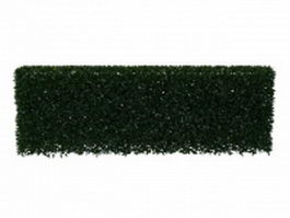 Trimmed hedge shrub 3d preview