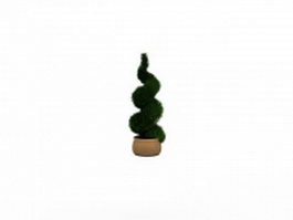Topiary potted plants 3d preview