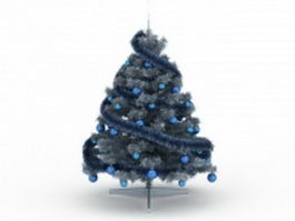 Blue Christmas tree 3d preview