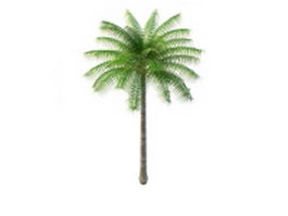 Tropical palm tree for landscape 3d model preview