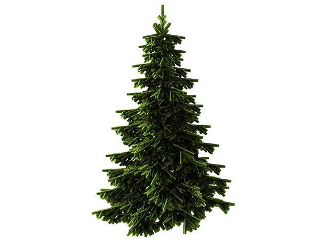 Artificial Christmas tree 3d rendering