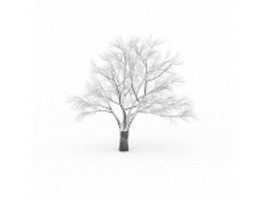 Snow bare tree 3d model preview