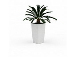 Artificial palm tree 3d model preview