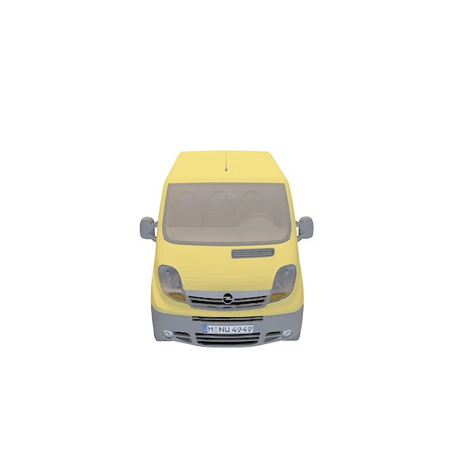 Opel Vivaro van 3d rendering