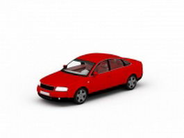 Red Audi sedan 3d model preview