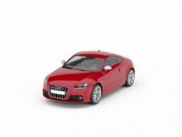 Audi Coupe red 3d model preview
