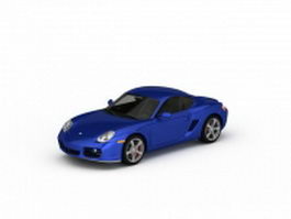 Porsche Cayman blue edition 3d model preview