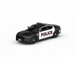 US police car 3d model preview