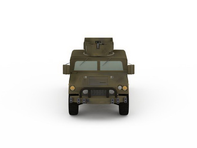 Up-Armored Humvee 3d rendering