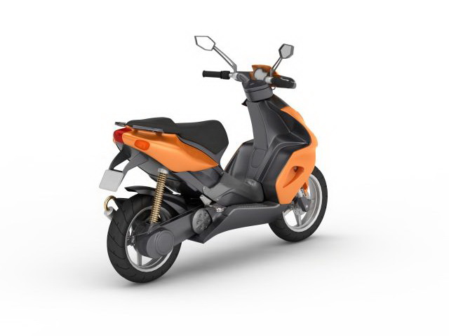 Moped bike 3d rendering