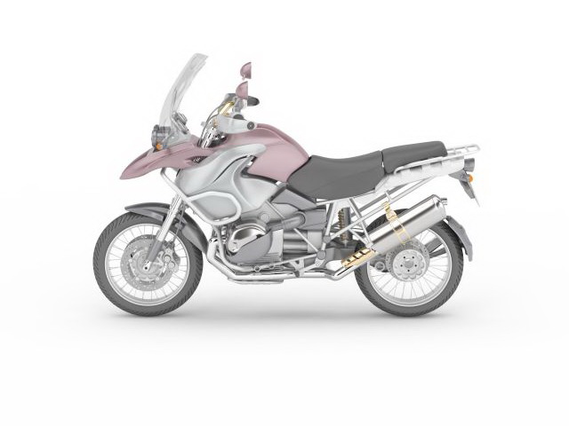 Dual purpose motorcycle 3d rendering