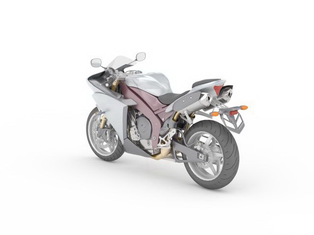 Sportbike concept 3d rendering