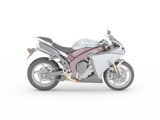 Sportbike concept 3d rendering